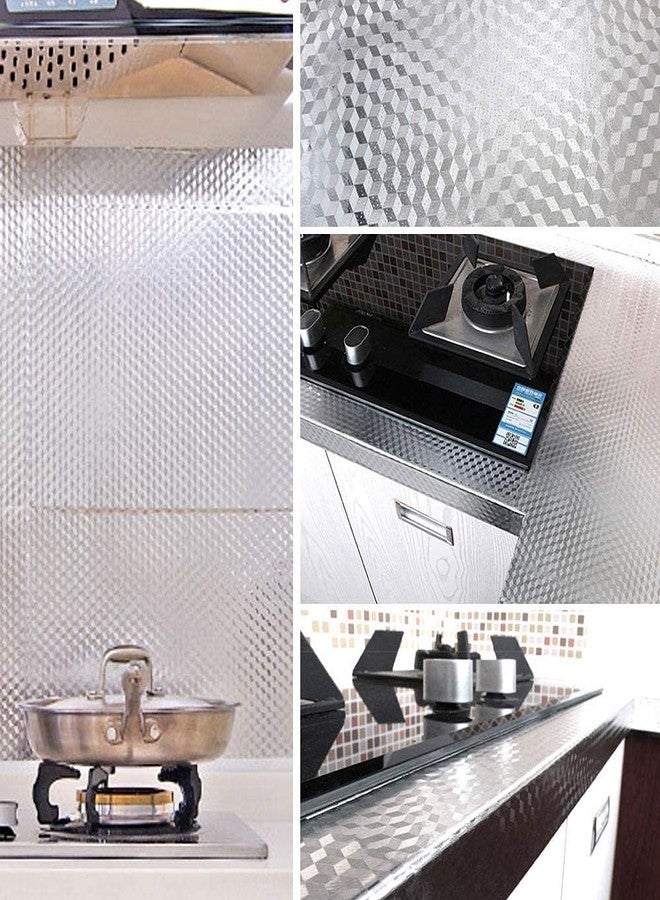 KIRFIZ 5 meter Self Adhesive Brushed Aluminum Look Contact Paper/sticker Film Vinyl Backing Waterproof Anti Greasy kitchen foil Peel Stick Removable Wallpaper Metallic Gloss Shelf Liner for Covering Counter Top - Image 5